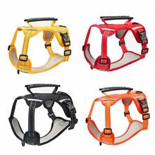 Bộ 2 món gồm dây đeo và dây dắt cho thú cưng, thiết kế phản quang, thoáng khí, chống kéo giật, có đệm êm ái và điều chỉnh được. - trái cam - Xem 6