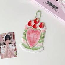 1 chiếc giá treo thẻ hình dâu tây hoạt hình tối giản thời trang 3 inch, giá trưng bày thẻ dành cho fan K-Pop, học sinh, sinh viên, giá đựng thẻ tàu điện ngầm - Hình chữ nhật - Xem 17
