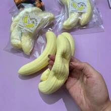 香蕉味柔软慢回弹减压玩具，捏捏乐，办公礼物，缓解焦虑 - 彩色 - 查看 2