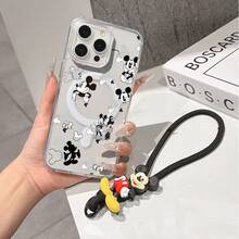 This Disney Mickey Mouse Lanyard Phone Case Is Fully Covered In TPU Material, Features Strong Magnetic Closure, Is Shockproof And Lightweight, And Is Compatible With IPhone17/16/11/13/15/15 Plus/15 Pro/15 Pro Max/12/14 Pro Max/11 Pro Max/12 Pro/12 Pro Max/13. This Phone Case Is A Popular Birthday Gift Or Business Gift Choice; It Is Durable, Stain- And Fingerprint Resistant, And Suitable For Both Men And Women. The Set Also Includes A Mickey Mouse Phone Case And A Mickey Mouse Plush Bracelet, Making It A Perfect Gift For Friends And Family. This Stylish Phone Case Is Fun, Lightweight, And Durable. IPhone17 Pro Max Phone Case, Minnie Mouse Phone Case. - Trong sáng - Xem 1