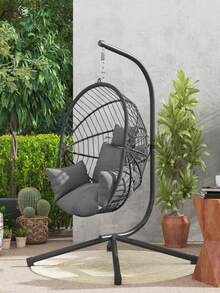 Ferocity Hanging Hammock Waterproof Chair Seat Padding For Patio Garden Swing Basket Cushion, Graphite [114] - Cushion - View 6
