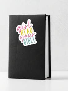 Pegatina "Niña, tu Biblia" con estética, calcomanía de fe cristiana linda para laptop y Kindle, tipografía motivacional colorida, regalo religioso para mujeres y adolescentes - Multicolor - Ver 6