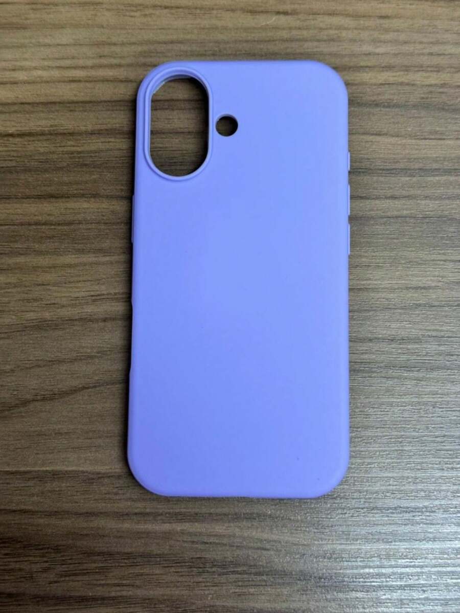 Premium Velvety Silicone Phone Case IP17 Open Camera Protective Case With Apple Logo - Blue - View 1