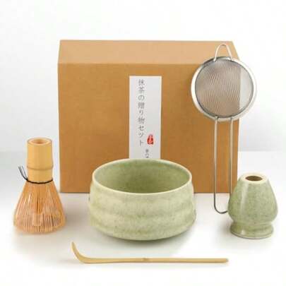 Conjunto de Chá Matcha Japonês, Conjunto de Chá Matcha Japonês Tradicional, Também pode ser dado como presente para amigos ou colegas