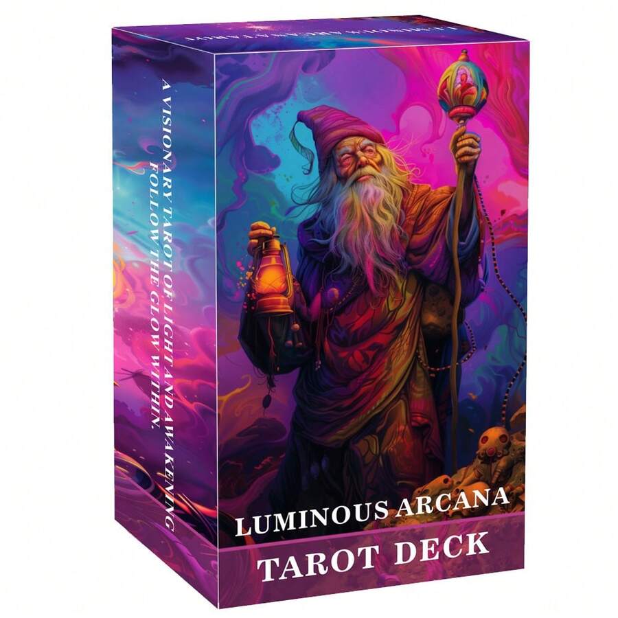 78 cartas de tarot luminosas, tamaño 13x8cm, adecuadas para lectores de sabiduría, creatividad y despertar, juego de cartas de insight - Arcanos Luminosos - Ver 1