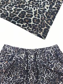 Men's Casual Loose Straight Leg Sweatpants, Leopard Print, Fashion Sports Pants, Spring/Autumn - Black - View 4