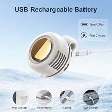 Portable Silent Mini Bladeless Electric Fan, Clip On Fan For Shirt, 3 Speeds Hands-Free Neck Fan,Suitable For Outdoor & Travel & Office, Travel Accessories, Gift - 卡片夾式 - 查看 8