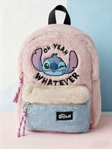 New Fashionable Cute Stitch Backpack Suitable For Travel And Work, Plush Stitch Color-Matched Backpack For Men And Women - Multicolor - View 1
