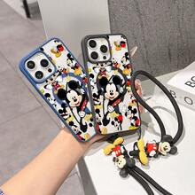 This Disney Mickey Mouse Lanyard Phone Case Is Fully Covered In TPU Material, Features Strong Magnetic Closure, Is Shockproof And Lightweight, And Is Compatible With IPhone17/16/11/13/15/15 Plus/15 Pro/15 Pro Max/12/14 Pro Max/11 Pro Max/12 Pro/12 Pro Max/13. This Phone Case Is A Popular Birthday Gift Or Business Gift Choice; It Is Durable, Stain- And Fingerprint Resistant, And Suitable For Both Men And Women. The Set Also Includes A Mickey Mouse Phone Case And A Mickey Mouse Plush Bracelet, Making It A Perfect Gift For Friends And Family. This Stylish Phone Case Is Fun, Lightweight, And Durable. IPhone17 Pro Max Phone Case, Minnie Mouse Phone Case. - 黑色 - 查看 8