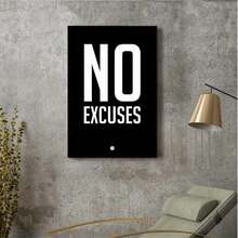 1pc Modern Simple Vertical Inspirational Wall Painting - "Forge Ahead" Frameless Oil Canvas, Vertical C1 Ink Printing, Suitable For Gym Office Decoration, Neutral Tone Inspirational English Slogans, Suitable For Spring And Autumn Decoration - A - View 4