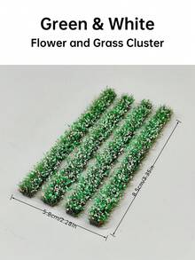 4 pcs/Box Rumput Buatan Panjang Campuran Warna, Ukuran 2,3*3,4 Inci, Mudah Dirakit, Bahan Diorama DIY, Rumput Buatan Sobek Tangan, Cocok untuk Rel Kereta Api, Lanskap Miniatur Rumah Pertanian dan Dekorasi Taman Peri, Sempurna untuk Tata Letak Jalur, Model Miniatur, Dekorasi Taman Teras dan Patio - Gugusan bunga dan rumput - View 14