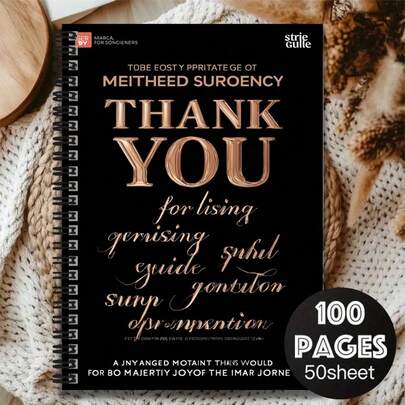 Sổ tay lò xo màu đen và vàng hồng, 100 trang, dung lượng lớn! Thích hợp để ghi chép công việc, học tập, sử dụng hàng ngày ở trường. Món quà ý nghĩa cho lễ tốt nghiệp, sinh nhật, có thể dùng làm nhật ký, lên kế hoạch hàng ngày, ghi nhớ, thiết thực và phong cách, mở ra trải nghiệm ghi chép hiệu quả mới!