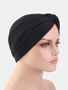 1 chiếc khăn trùm đầu kẻ sọc chéo mới dành cho nữ, kiểu khăn xếp, thích hợp sử dụng hàng ngày. - nhiều màu - Xem 5