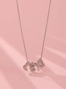 1 pieza Collar con colgante de burbuja 3D con inicial personalizada, joya personalizada con placa con nombre, collar de burbuja redonda con inicial - regalo personalizado para amigos, parejas y familia, collar con nombre diseñado especialmente, joyería para damas - Cadena de caja de plata - Ver 7