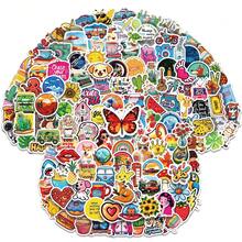 TOOUEE 200 pezzi Adesivi mini carini a tema misto di animali, cibo e frutta. Adesivi in vinile impermeabili. Adesivi per borracce, skateboard, quaderni e laptop. Decorazioni creative e durevoli, adatti come gadget per feste, Natale, Capodanno e compleanni - Multicolore - Visualizzare 4