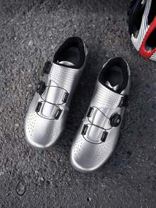 Professional SPD Unisex Cycling Shoes Compatible With Peloton Indoor Road Bike Riding Shoes For Men And Women Can Be Fitted With Triangular Shoe Clips For Outdoor Pedals, Anti-Slip And Wear-Resistant, Lightweight And Comfortable - Silver 1 - View 5