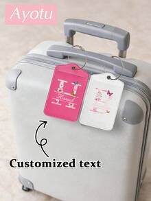 Ayotu Custom Initial & Name Luggage Tag, Lightweight Baggage Tag, Cruise & Travel Suitcase Label, Identifier For Backpacks, Handbags & School Bags, Fashion Travel Accessory, Airplane Boarding Tag, Travel ID Tag, Pet ID Tag, Novelty Card Holder, Business ID & Travel ID Label, Travel Essential & Storage Bag, Ideal For Beach, Summer Vacation & Back To School, Multiple Colors Available - Multicolor - View 5