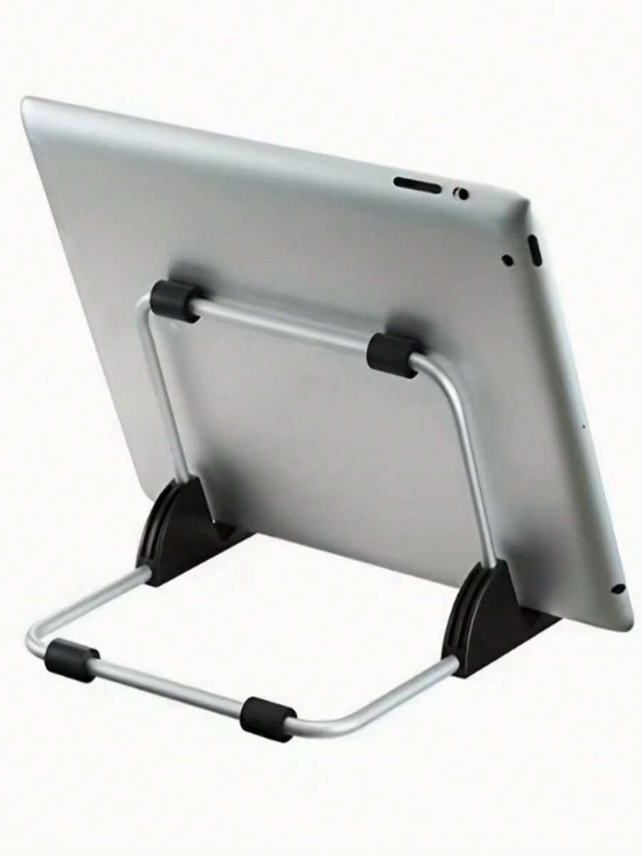 1pc Aluminum Alloy Tablet Stand, Multi-Angle Support For Desktops, Laptops And Tablets, Lightweight And Durable, Foldable And Adjustable Design, Strong Compatibility With Adhesive Pad - Desktop Stand - View 1