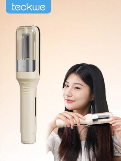 Teckwe 无绳分叉修剪器 可充电家用理发器 适用于干枯受损、分叉断裂、脆弱易断的直发、卷发、毛躁发质，去除受损发丝，修复头发护理，碎发修剪器