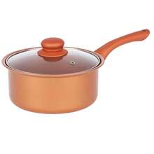 Copper 8pcs Carbon Steel Non Stick Cookware Set Frying Pan Saucepan With Lids - View 5