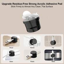 7pcs 360° Rotatable Strong Magnetic Cable Clips, Suitable For Bedside Table, 1-Second Lock Phone Charger Cable, Home/Office/Car/Gaming Console Self-Adhesive Magnetic Cable Clips, Smooth Adjustable - Black - View 3