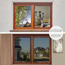 Window Film One Way Mirror Tint Vinyl Daytime Privacy Static Non-Adhesive Decorative Heat Control Anti UV Window Covering For Home And Office Black Silver - 1PC - View 7
