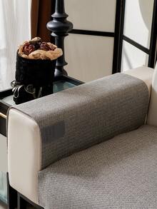 1pc Linen Textured Sofa Cover, Non-Slip Pet-Friendly Couch Protector, Breathable Washable Furniture Slipcover For Living Room - Multiple Styles - View 6
