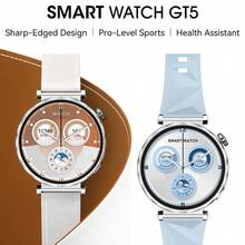 PANDA Reloj inteligente GT5 MINI, modelo para mujer, IP68 resistente al agua, pantalla IPS de 1.32", batería incorporada de 210mAh, esfera multilingüe, compatible con Android/iOS, reloj inteligente ultrafino, compatible con llamadas/notificaciones de SMS, monitoreo de sueño, GPS, NFC, podómetro, detección de ruido, modos deportivos, regalo para mujeres/hombres/parejas/amigos/cumpleaños - Ver 7