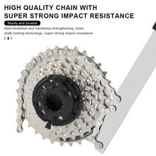 Llave para Cassette de Bicicleta con Herramienta de Extracción de Volante, Resistente al Desgaste, de Acero de Alta Resistencia, Herramienta Portátil para Reparación de Bicicletas - Juego de plata - Ver 5