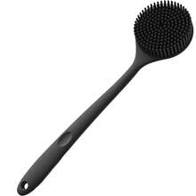 1 chiếc bàn chải tắm cán dài bằng silicon, bàn chải chà rửa hai mặt, bàn chải massage khi tắm, bàn chải chà lưng dày. - B - Xem 6