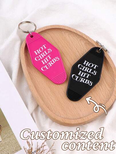 6/12 piezas Llavero de diamante personalizado, colgante de bolso, placa de número de habitación de motel, llavero de plástico circundante, llavero con cita personalizable, cómodo y fácil de usar, colorido, lindo, juguetón, portátil, de moda, regalo ideal para él/ella, para novio, novia, familia, amigos, pequeños accesorios, artículos personalizados