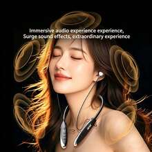 Acer Earphone Bluetooth OHR526 model neckband ini memiliki kualitas suara in-ear, desain nirkabel untuk olahraga, dan kompatibilitas dengan perangkat Apple dan Android, memberikan pengalaman musik yang mendalam sepanjang hari. - View 4