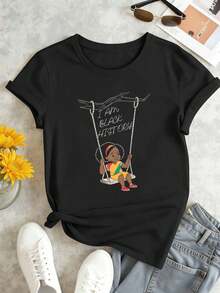 Women T-Shirts - Black - View 2