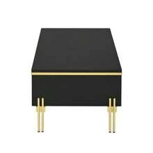 Modern High-Gloss Coffee Table, Stylish Side Table, Multifunctional, Living Room Furniture, 100 X 50 X 36 Cm (Length X Width X Height) - Black - View 8