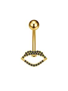 1 chiếc khuyên rốn đa năng hình bướm, hoa, môi đính đá Zirconia đồng, làm bằng thép không gỉ, thích hợp đeo hàng ngày. - Nhiều màu - Xem 24
