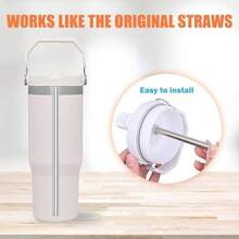 Stainless Steel Straws IceFlow Tumbler 30 Oz, 3 Pack Metal Reusable Straws With 2 Straw Cleaner Brushes IceFlow Tumbler Accessories - 3 món bằng thép không gỉ - Xem 3