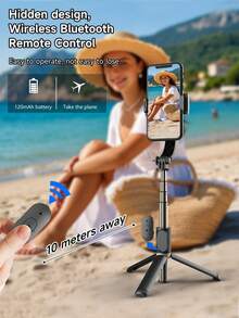 AXNEN Tripod Tongkat Selfie Stabilizer Smartphone, Dudukan Ponsel Berputar 360° dengan Kontrol Jarak Jauh Nirkabel Bluetooth, Cocok untuk Perekaman Video Android dan iOS, Siaran Langsung, Liburan Musim Panas, Perjalanan, dan Aktivitas Luar Ruangan - View 9