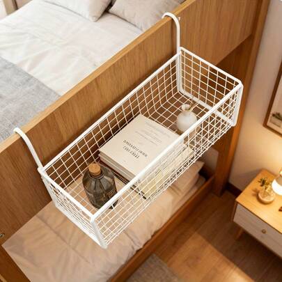 1 kệ đựng đồ cạnh giường - Thiết kế dạng lưới mở tiết kiệm không gian, cấu trúc treo chắc chắn, phù hợp cho ký túc xá, phòng ngủ, văn phòng - Hoàn hảo cho không gian nhỏ và cuộc sống gọn gàng, kệ treo tường đựng đồ và sắp xếp đồ đạc trong phòng ngủ, vật dụng thiết yếu cho ký túc xá, thiết kế tối giản.