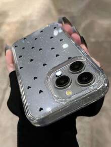 1件大孔亮片透明全包覆防震防摔手機殼，TPU軟性保護殼，相容 iPhone 18/18Pro/18ProMax/17/17Air/17Pro/17ProMax/16/16Pro/16Plus/16ProMax/15ProMax/14ProMax/13ProMax/12ProMax/11ProMax/16ProMax - 透明3 - 查看 4