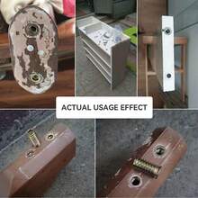 72件套家具螺丝套装，M6防锈镀锌机螺钉，带螺纹嵌件（包装内含35个M6x15螺母+35个M6x25螺钉），适用于床架、橱柜、衣柜的组装和维修，包含2个六角扳手和收纳盒 - 均碼 - 查看 11