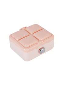 Cream Cake Style Portable Jewelry Box With Mirror, Mini Travel Jewelry Storage Case, Cute Double-Layer Convenient Large Capacity Compartment For Earrings, Necklaces, Rings, Compact & Elegant Design, Ideal Gift For Girls - Multicolor - View 11