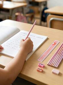 8件套可爱动物文具套装，多功能铅笔、尺子和橡皮擦学习文具套装，可爱动物文具，一体式文具包，学习用品，生日和节日礼物，返校必备，日常学习奖励和礼物 - 可愛卡通鉛筆套裝 - 查看 7