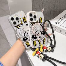 This Disney Mickey Mouse Lanyard Phone Case Is Fully Covered In TPU Material, Features Strong Magnetic Closure, Is Shockproof And Lightweight, And Is Compatible With IPhone17/16/11/13/15/15 Plus/15 Pro/15 Pro Max/12/14 Pro Max/11 Pro Max/12 Pro/12 Pro Max/13. This Phone Case Is A Popular Birthday Gift Or Business Gift Choice; It Is Durable, Stain- And Fingerprint Resistant, And Suitable For Both Men And Women. The Set Also Includes A Mickey Mouse Phone Case And A Mickey Mouse Plush Bracelet, Making It A Perfect Gift For Friends And Family. This Stylish Phone Case Is Fun, Lightweight, And Durable. IPhone17 Pro Max Phone Case, Minnie Mouse Phone Case. - màu đen - Xem 4