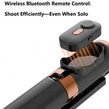 Gậy selfie Bluetooth có thể kéo dài 67 inch với chân máy gập một chạm, thích hợp cho phát trực tiếp và chụp ảnh. - C11 - Xem 7