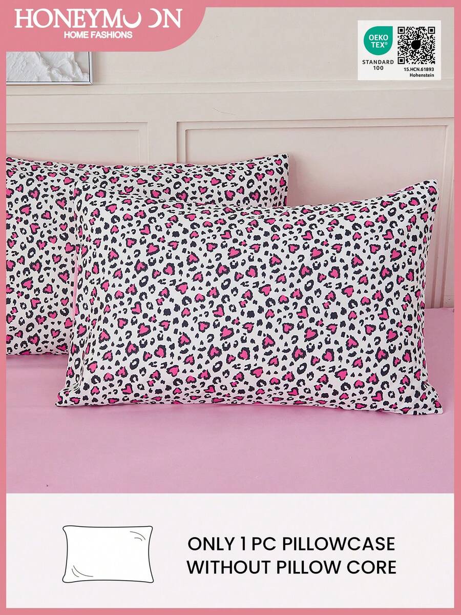 1个豹纹枕套 - 100% 涤纶面料，轻盈如云，精致印花设计，柔软透气，抗皱，信封式开口，无需枕芯 - 适用于家居、宿舍、沙发，通过 Oeko-Tex 认证，送给妈妈的绝佳礼物 - 彩色 - 查看 1