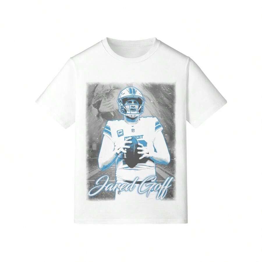 Jared Goff Graphic T-Shirt - 白色 - 查看 1