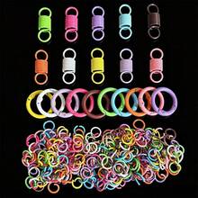 150pcs Colorful Split Rings + 10pcs Round Rings + 10pcs Springs - DIY Enameled Metal Spring Rings Keychain, Multi-Color, Durable & Fashionable, Suitable For Daily Use, Portable Key Accessories | Colorful Keychains | Durable Key Chains, Cute Keyrings, Keyring Set - 150pcs Colored Open Rings + 10pcs Circles + 10pcs Springs - View 2