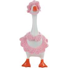 Desktop Goose Summer Outfit Creative Mini Goose Statue Crochet Bikini With Hat For Home Office Decor - Pink - View 6