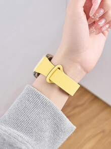 1条男女通用荔枝纹硅胶磁吸表带，兼容 42mm、38mm、40mm、41mm、44mm、45mm、46mm、49mm，时尚智能手表替换表带，适用于Series Ultra2、Ultra SE2、SE 11、10、9、8、7、6、5、4、3、2、1 - 彩色 - 查看 4