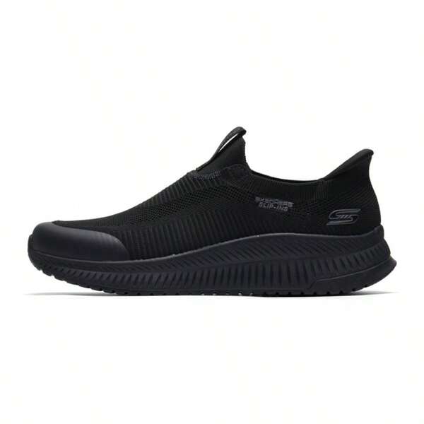 Skechers BOBS SQUAD 4 男士休闲鞋，舒适便捷的套脚步行鞋，休闲舒适简约户外运动步行鞋 118415-BBK
